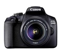 Canon EOS 2000D BK 18-55 IS + SB130 +16GB EU26 Kit d'appareil-photo SLR 24,1 MP CMOS 6000 x 4000 pixels Noir - Appareils photos numériques (CMOS, Full HD, Noir)