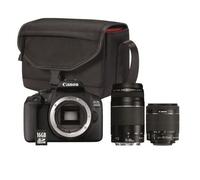 Canon Appareil photo reflex EOS 2000D kit objectifs 18-55 IS II & 75-300 + Sac SB130 + SD 16 Go