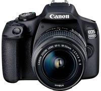 Canon EOS 2000D + EF-S 18-55mm f/3.5-5.6 III Kit d'appareil-photo SLR 24,1 MP CMOS 6000 x 4000 pixels Noir