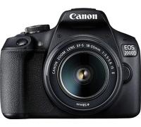 Canon EOS 2000D + kit de batterie noir NFC reflex numérique