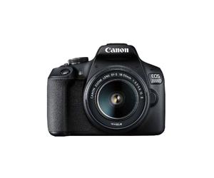 Canon EOS 2000D Kit SLR 24.1MP CMOS APS-C 6000x4000, Objectif 18-55mm IS II, ISO 100-6400, Vidéo Full HD, WiFi, Écran 3", Monture EF/EF-S