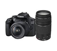 Canon EOS 2000D + EF-S 18-55mm f/3.5-5.6 IS II + EF 75-300mm f/4-5.6 III Kit d'appareil-photo SLR 24,1 MP CMOS 6000 x 4000 pixels Noir