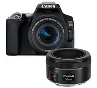 Canon EOS 250D Noir + 18-55 mm f/4.0-5.6 IS STM + 50 mm f/1.8 STM | ✅ + Premium Service Pack