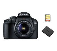 CANON EOS 4000D reflex 18 mpix + objectif EF-S 18-55MM F3.5-5.6 III + 32GB SD card + LP-E10 Battery