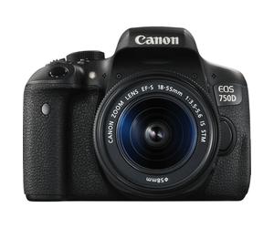 Canon EOS 750D + EF-S 18-55 Kit d'appareil-photo SLR 24,2 MP CMOS 6000 x 4000 pixels Noir