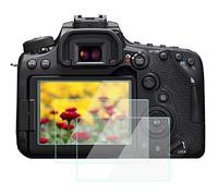 Canon EOS 77d/7d Mark II Protection d'écran LCD Foils 0,33 mm d'épaisseur en Verre trempé dureté 9H Couverture Parfaite pour Canon EOS 77d/7d Mark II Digital Camera Lot DE 2