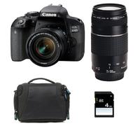 CANON EOS 800D + 18-55 IS STM + 75-300 III + Sac + SD 4Go
