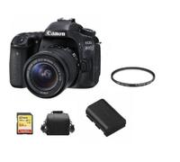 CANON EOS 80D KIT EF-S 18-55mm F3.5-5.6 IS STM + carte SD 64GB + sac pour appareil photo + batterie LP-E6N + protecteur HOYA 58mm PRO 1D