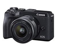 Canon EOS M6 Mark II Mirrorless Camera for Vlogging + 15-45mm Lens, CMOS, APS-C Sensor, Dual Pixel CMOS Auto Focus, Wi-FI,Bluetooth and 4K Video