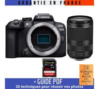 Canon EOS R10 + RF 24-240mm F4-6.3 IS USM + 1 SanDisk 128GB Extreme PRO UHS-II SDXC 300 MB/s + Guide PDF '20 TECHNIQUES POUR RÉUSSIR VOS PHOTOS