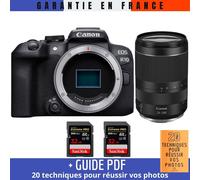 Canon EOS R10 + RF 24-240mm F4-6.3 IS USM + 2 SanDisk 32GB Extreme PRO UHS-II SDXC 300 MB/s + Guide PDF '20 TECHNIQUES POUR RÉUSSIR VOS PHOTOS