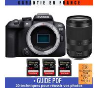 Canon EOS R10 + RF 24-240mm F4-6.3 IS USM + 3 SanDisk 64GB Extreme PRO UHS-II SDXC 300 MB/s + Guide PDF '20 TECHNIQUES POUR RÉUSSIR VOS PHOTOS