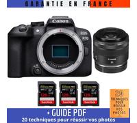 Canon EOS R10 + RF 35mm F1.8 IS Macro STM + 3 SanDisk 128GB Extreme PRO UHS-II SDXC 300 MB/s + Guide PDF '20 TECHNIQUES POUR RÉUSSIR VOS PHOTOS