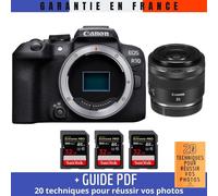 Canon EOS R10 + RF 35mm F1.8 IS Macro STM + 3 SanDisk 32GB Extreme PRO UHS-II SDXC 300 MB/s + Guide PDF '20 TECHNIQUES POUR RÉUSSIR VOS PHOTOS
