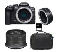 Canon Hybride EOS R10 + RF-S 18-45mm f/4.5-6.3 IS STM – Sac, SD 8Go, Bague EF-EOS R – Garantie 3 ans