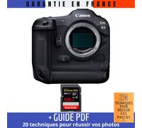 Canon EOS R3 + 1 SanDisk 128GB Extreme PRO UHS-II SDXC 300 MB/s + Guide PDF ""20 TECHNIQUES POUR RÉUSSIR VOS PHOTOS