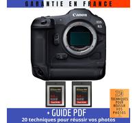 Canon EOS R3 + 2 SanDisk 64GB Extreme PRO CFexpress Type B + Guide PDF ""20 TECHNIQUES POUR RÉUSSIR VOS PHOTOS
