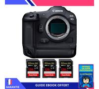 Canon EOS R3 + 3 SanDisk 128GB Extreme PRO UHS-II SDXC 300 MB/s + Ebook 'Devenez Un Super Photographe