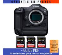 Canon EOS R3 + 3 SanDisk 32GB Extreme PRO UHS-II SDXC 300 MB/s + Guide PDF ""20 TECHNIQUES POUR RÉUSSIR VOS PHOTOS