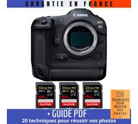 Canon EOS R3 + 3 SanDisk 64GB Extreme PRO UHS-II SDXC 300 MB/s + Guide PDF ""20 TECHNIQUES POUR RÉUSSIR VOS PHOTOS