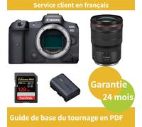 Canon EOS R5 Caméra+Canon Objectif RF 15-35MM F/2.8 L IS USM+Canon batterie LP-E6NH Officielle+SanDisk 128 Go Extreme PRO carte SDXC UHS-II