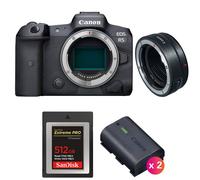 Canon EOS R5 + EF-EOS R + SanDisk 512GB Extreme PRO CFexpress Type B + 2 Canon LP-E6NH Garantie 2 ans