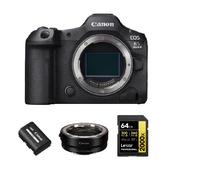 Canon EOS R5 II Boîtier+ Canon LP-E6P batterie + EF-EOS R monture+carte mémoire Lexar SDXC 64 Go Professional 2000x UHS-II
