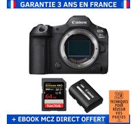 Canon EOS R5 Mark II + 1 SanDisk 64GB Extreme PRO UHS-II SDXC 300 MB/s + 1 Canon LP-E6P + Ebook '20 Techniques pour Réussir vos Photos' - Appareil Photo Hybride Canon