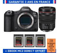 Canon EOS R5 Mark II + RF 24-105mm f/4 L IS USM + 3 SanDisk 128GB Extreme PRO CFexpress Type B + Ebook '20 Techniques pour Réussir vos Photos' - Appareil Photo Hybride Canon