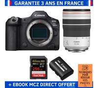 Canon EOS R5 Mark II + RF 70-200mm f/4 L IS USM + 1 SanDisk 256GB Extreme PRO UHS-II SDXC 300 MB/s + 1 Canon LP-E6P + Ebook '20 Techniques pour Réussir vos Photos' - Appareil Photo Hybride Canon