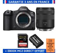 Canon EOS R5 Mark II + RF 85mm f/2 Macro IS STM + 1 SanDisk 128GB Extreme PRO UHS-II SDXC 300 MB/s + 1 Canon LP-E6P + Ebook '20 Techniques pour Réussir vos Photos' - Appareil Photo Hybride Canon