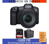 Canon EOS R5 + RF 24-105mm F4L IS USM + SanDisk 128GB Extreme PRO UHS-II SDXC 300 MB/s + Sac + Guide PDF MCZ DIRECT '20 TECHNIQUES POUR RÉUSSIR VOS PHOTOS