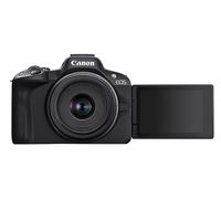 Canon EOS R50 Appareil Photo Hybride + Objectif RF-S 18-45mm is STM - Appareil Photo numérique avec autofocus + détection de scène et des Visages, Animaux véhicules Vidéo 4k, 15 Images par Sec - Noir