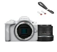 Canon EOS R50 blanc + RF-S 18-45mm + Peak Design Cuff