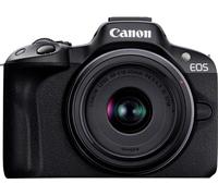 Canon EOS R50, Black + RF-S 18-45mm F4.5-6.3 IS STM Kit MILC 24,2 MP CMOS 6000 x 4000 pixels Noir