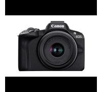 Canon EOS R50, Black + RF-S 18-45mm F4.5-6.3 IS STM Kit MILC 24,2 MP CMOS 6000 x 4000 pixels Noir