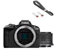 Canon EOS R50 noir + RF-S 18-45mm + Peak Design Cuff