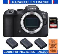Canon EOS R6 Mark II + 1 SanDisk 256GB Extreme PRO UHS-II 300 MB/s + 3 Canon LP-E6NH + Guide PDF MCZ DIRECT '20 TECHNIQUES POUR RÉUSSIR VOS PHOTOS