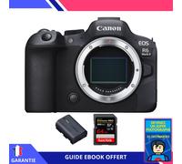 Canon EOS R6 Mark II + 1 SanDisk 64GB Extreme PRO UHS-II 300 MB/s + 1 Canon LP-E6NH + Ebook ""Devenez Un Super Photographe"" - Appareil hybride Canon