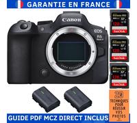 Canon EOS R6 Mark II + 3 SanDisk 128GB Extreme PRO UHS-II 300 MB/s + 2 Canon LP-E6NH + Guide PDF MCZ DIRECT '20 TECHNIQUES POUR RÉUSSIR VOS PHOTOS