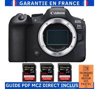 Canon EOS R6 Mark II + 3 SanDisk 64GB Extreme PRO UHS-II SDXC 300 MB/s + Guide PDF MCZ DIRECT '20 TECHNIQUES POUR RÉUSSIR VOS PHOTOS