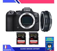 Canon EOS R6 Mark II + Canon EF-EOS R Premium + 2 SanDisk 32GB Extreme PRO UHS-II SDXC 300 MB/s + Ebook ""Devenez Un Super Photographe"" - Appareil Photo Canon