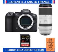 Canon EOS R6 Mark II + RF 100-500mm f/4.5-7.1 L IS USM + 1 SanDisk 32GB Extreme PRO UHS-II SDXC 300 MB/s + Ebook '20 Techniques pour Réussir vos Photos' - Appareil Photo Hybride