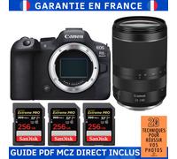 Canon EOS R6 Mark II + RF 24-240mm f/4-6.3 IS USM + 3 SanDisk 256GB Extreme PRO UHS-II SDXC 300 MB/s + Guide PDF MCZ DIRECT '20 TECHNIQUES POUR RÉUSSIR VOS PHOTOS