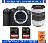 Canon EOS R6 Mark II + RF 70-200mm f/4 L IS USM + 2 SanDisk 128GB Extreme PRO UHS-II SDXC 300 MB/s + Ebook '20 Techniques pour Réussir vos Photos' - Appareil Photo Hybride
