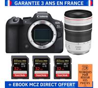 Canon EOS R6 Mark II + RF 70-200mm f/4 L IS USM + 3 SanDisk 32GB Extreme PRO UHS-II SDXC 300 MB/s + Ebook '20 Techniques pour Réussir vos Photos' - Appareil Photo Hybride
