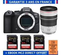 Canon EOS R6 Mark II + RF 70-200mm f/4 L IS USM + 3 SanDisk 64GB Extreme PRO UHS-II SDXC 300 MB/s + Ebook '20 Techniques pour Réussir vos Photos' - Appareil Photo Hybride