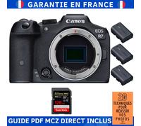 Canon EOS R7 + 1 SanDisk 128GB Extreme PRO UHS-II SDXC 300 MB/s + 3 Canon LP-E6NH + Guide PDF MCZ DIRECT '20 TECHNIQUES POUR RÉUSSIR VOS PHOTOS