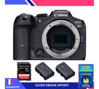Canon EOS R7 + 1 SanDisk 32GB Extreme PRO UHS-II SDXC 300 MB/s + 2 Canon LP-E6NH + Ebook 'Devenez Un Super Photographe' - Hybride Canon