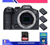 Canon EOS R7 + 1 SanDisk 64GB Extreme PRO UHS-II SDXC 300 MB/s + 3 Canon LP-E6NH + Ebook 'Devenez Un Super Photographe' - Hybride Canon
